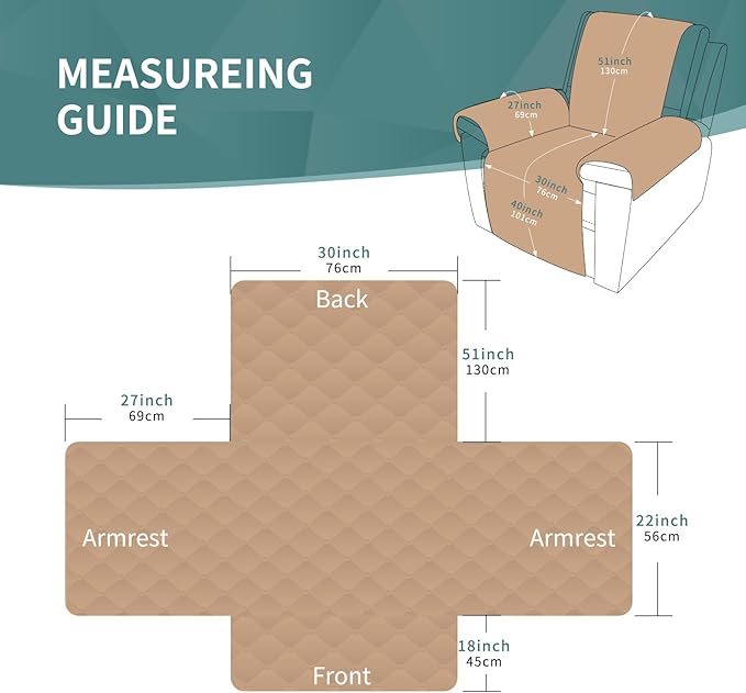 vctops Sherpa Fleece Recliner Chair Cover Super Soft Warm Plush Sofa Slipcover Furniture Protector Non Slip Washable Reclining Chair Cover for Kids, Pets (Yellow,30"x91")