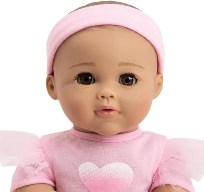 ADORA Baby Ballerina Collection, 13 Inch Baby Doll Set with Pink Dress, Headband, Shoes, Soft Vinyl, Powder Scent - Gift for Kids Ages 3 and Up - Clara