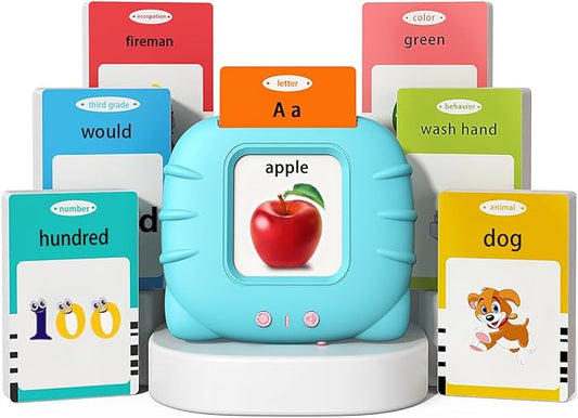 Kidzdo Toddler Audible Flash Cards with Music, Montessori Toys, Pocket Speech Therapy Toys, 600 Sight Words, Alphabet, Numbers 0-100, Phrase, etc, Learning Educational Gifts for 3 4 5 Years Kids