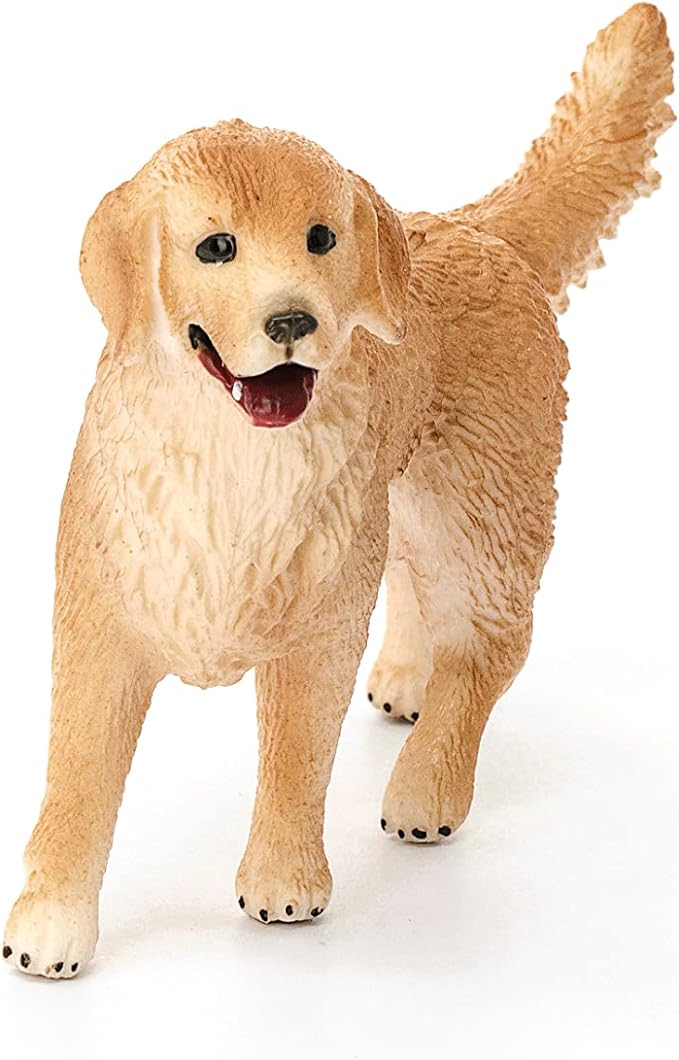Schleich Farm World, Farm Animal Toys for Kids and Toddlers, Golden Retriever Toy Dog Figurine, Ages 3+