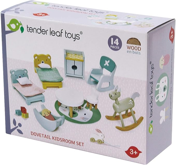 Tender Leaf Toys - Dovetail Dollhouse Accessories - Detailed Wooden Furniture Sets and Room Decor - Encourage Creative and Imaginative Fun Play for Children - Age 3+