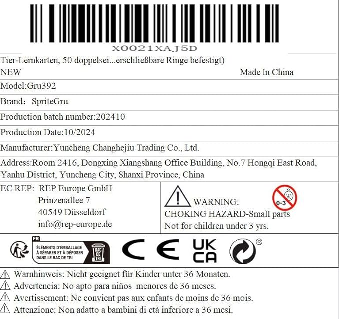 Animal Flashcards, 50 Double-Sided Cards, Wild/Farm/Marine Animal Cards Educational Learning Tools for Preschool and Toddlers Learning (2 Reclosable Rings Attached)