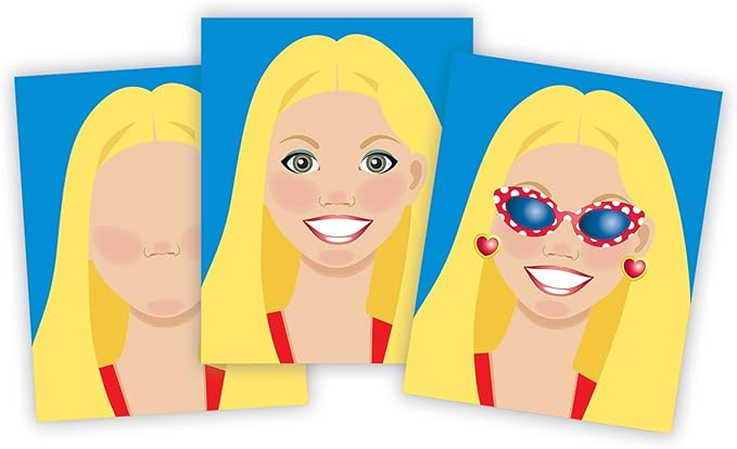 Melissa & Doug Make-a-Face Sticker Pad - Fashion Faces, 20 Faces, 5 Sticker Sheets - FSC Certified