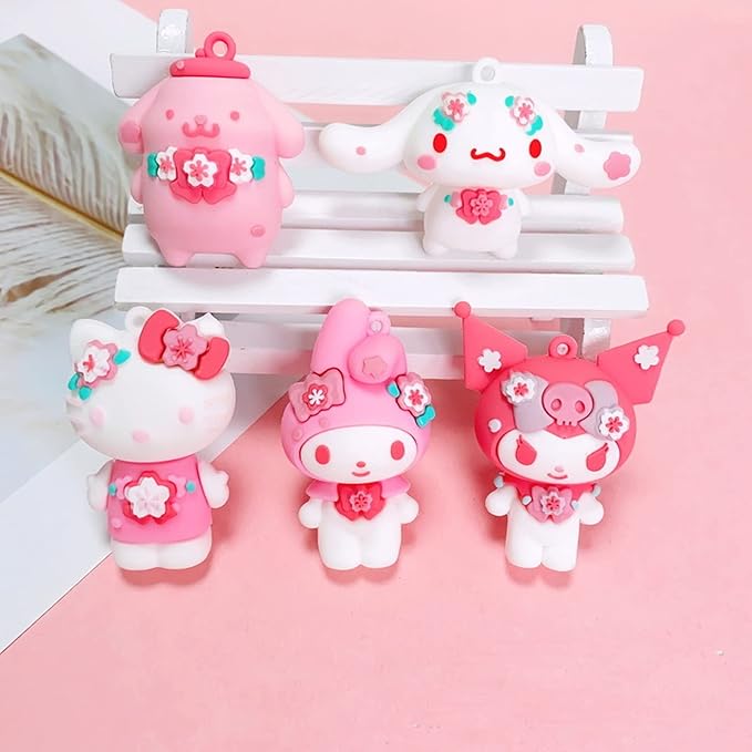 5Pcs Cute Anime Figurines, Kawaii Anime Cake Topper Set,Birthday Party Decoration Supplies,Gift for Anime Fans or Friends (S-5pcs)