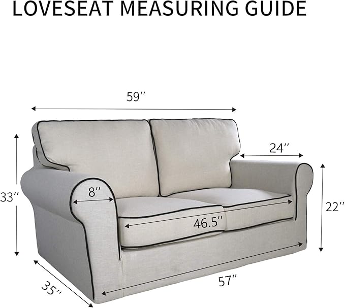 PureFit Reversible Quilted Sofa Cover, Water Resistant Medium Slipcover Furniture Protector, Washable Couch Cover with Non Slip Foam and Elastic Straps for Kids, Dogs, Pets (Loveseat, Beige/Beige)