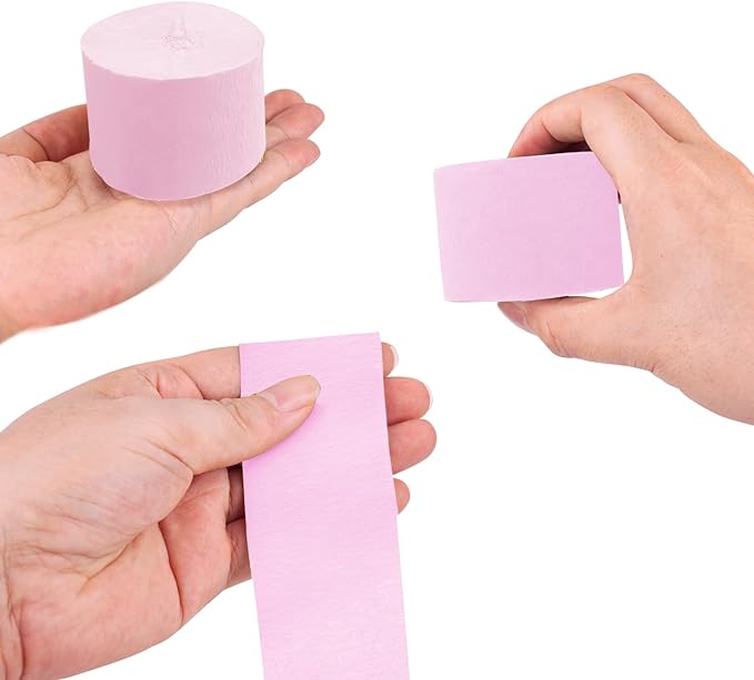 8 Rolls Crepe Paper Streamers Easter Decorations Pink Blue Green Yellow Craft Birthday Party Streamers Spring Themed Party Favors Supplies