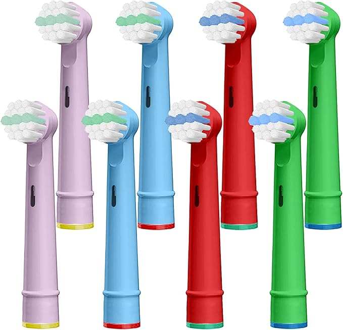 Kids Toothbrush Replacement Heads for Oral B Electric Toothbrush Replaced Brush Heads Soft Bristles for Children 8 Pack