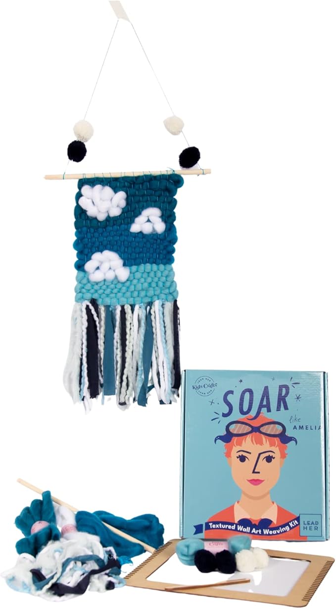 Kids Crafts Soar like Amelia Textured Wall Art Weaving Craft Kit Arts and Crafts DIY Crafts for Girls