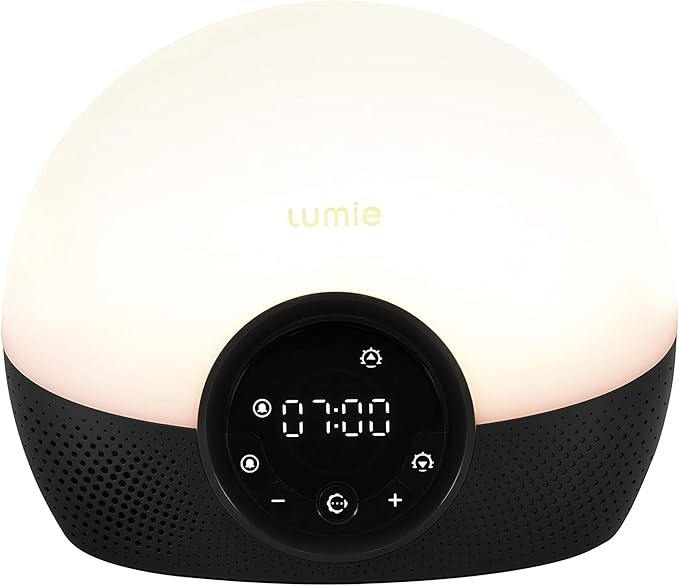 Lumie Bodyclock Glow 150 - Alarm Clock Simulates Sunrise & Sunset - Bedside Lamp with Customizable Light Duration - Wake-Up Light, Night Light & Reading Light - with Warm LEDs