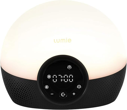 Lumie Bodyclock Glow 150 - Alarm Clock Simulates Sunrise & Sunset - Bedside Lamp with Customizable Light Duration - Wake-Up Light, Night Light & Reading Light - with Warm LEDs