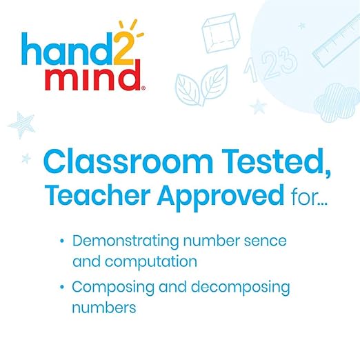 hand2mind Foam RekenRods Ten-Frame Boards, Red and White Counters, Kindergarten Learning Games, Ten Frame Math Manipulatives, Counting Toys, Math Games (24 Ten Frames and 240 Math Counters)