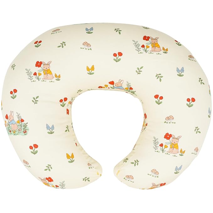 Nursing Pillow, Breastfeeding Pillows with Standard Size Removable Cover, Breast Feeding Pillow with Breathable Filling, Ergonomic Nursing Essentials for Bottle and Breastfeeding- Bunny