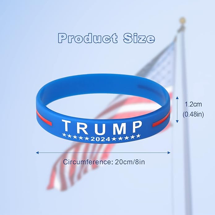 5pcs Donald Trump 2024 Bracelets, Unisex-Style Take America Back Bracelet Donald Trump Bracelets Wristbands Silicone Rubber Bracelets for Men Women Teens Boys Girls Rally Supplies