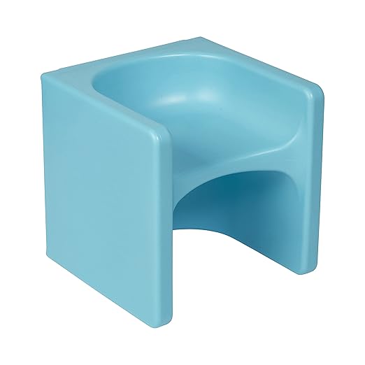 ECR4Kids Tri-Me 3-In-1 Cube Chair, Kids Furniture, Cyan