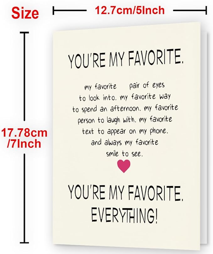 Anniversary Card for Husband, Birthday Card Him, Funny Greeting Card for Men & Boyfriend, Premium 400gsm Cardstock
