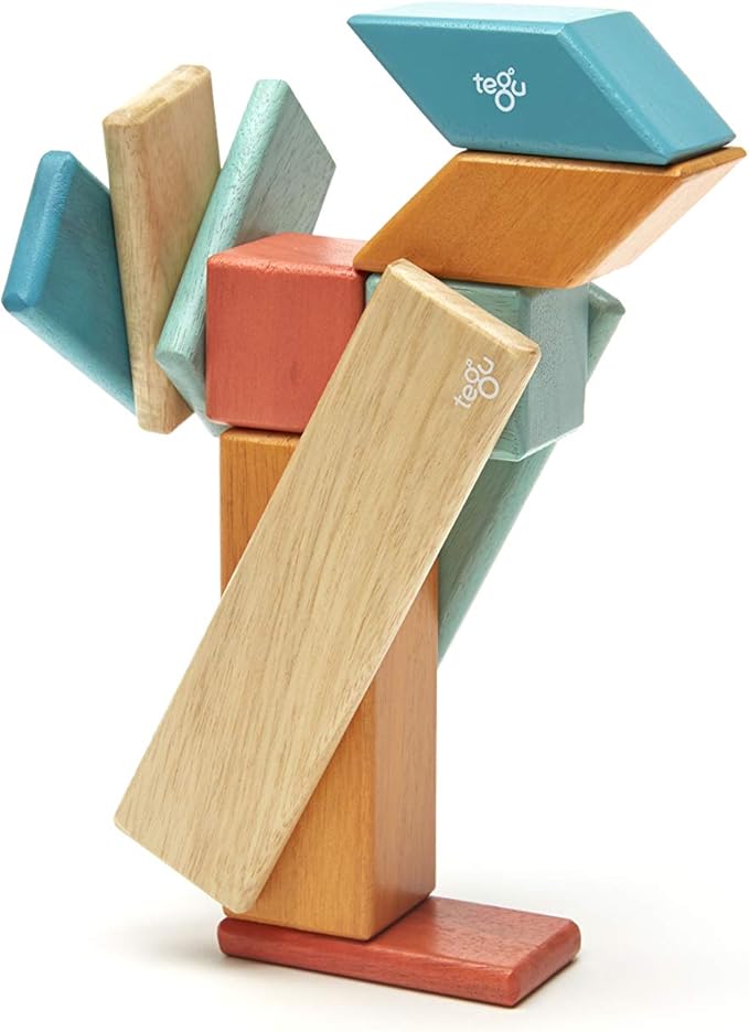 14 Piece Tegu Magnetic Wooden Block Set, Sunset