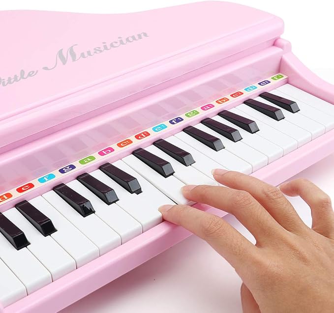 Amy&Benton Toddler Piano Toy for Baby Girls Pink Toy Piano Keyboard for 2 3 4 Year Old Birthday Gifts for Girls