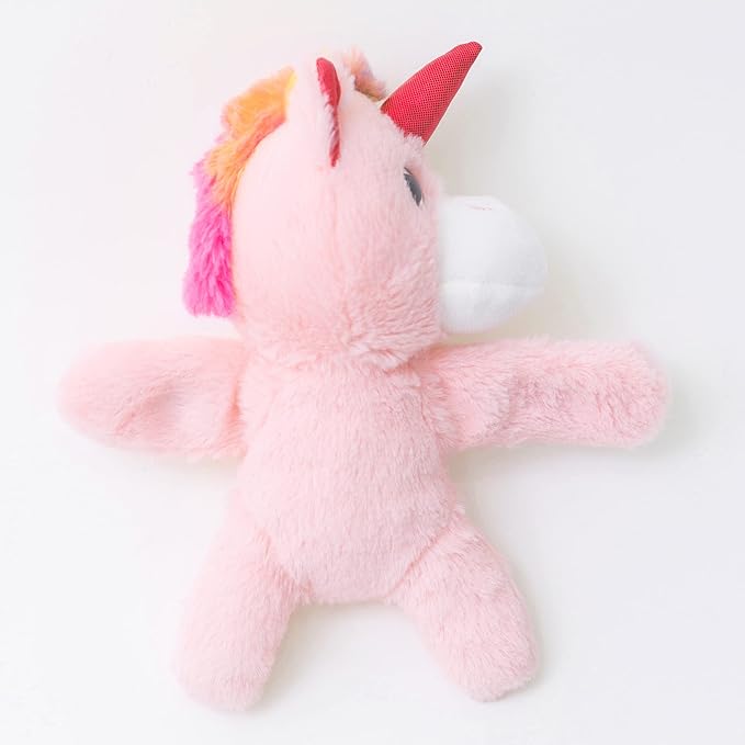 Unicorn Slap Bracelets Wrist Hugger Gift- Stuffed Animals Huggable Plush Toy for Kids and Teens, Toddler Bed and Stroller Toys, Pink,8.5"