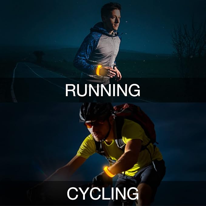 8 PCS LED Glow Bracelets, Light Up Wristbands - Halloween Glow in The Dark Party Bracelets Favors Supplies for Christmas, Concerts, Festivals, Game Prizes, Sports, Rave Accessories（Orange）