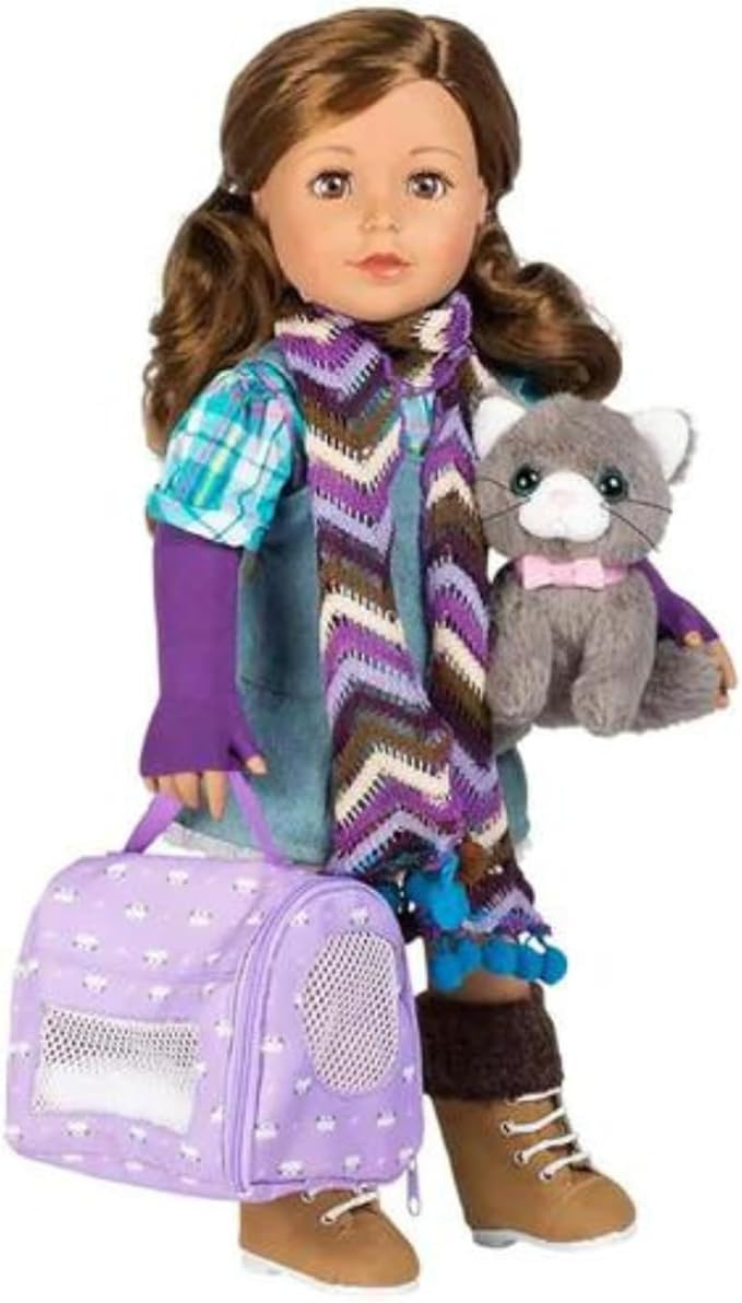 Adora Amazon Exclusive Amazing Pets - Soft and Cuddly Plush Pet for Amazing Girls Collection, Doll Accessory Set, Birthday Gift For Ages 6+ - Misty the Grey Kitty