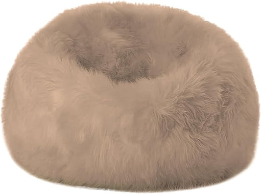 FOTA Genuine Premium Sheepskin Rug - Natural Lambskin Fur Area Rug - Ideal for Kids Bedroom, Sofa and Living Rooms - Luxury Six Pelt (Brown, Bean Bag)