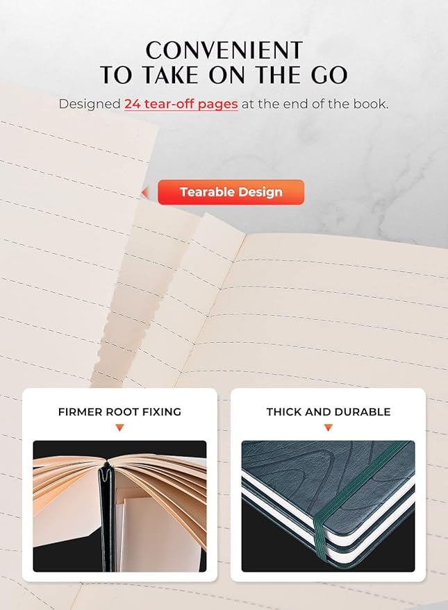 AISBUGUR Pocket Notebook, Small Notebook, 2-Pack Total 320 Pages,3.7" x 5.7" Pocket Notebook (2 Pack, dark green)