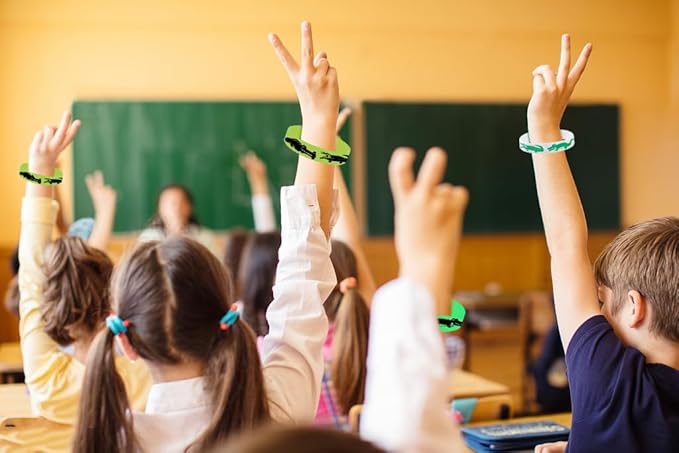 48PCS Reptile Crocodile Party Rubber Bracelets, Reptile Party Supplies Decorations Gifts Prize Goodie Bag Favors Crocodile Silicone Wristbands