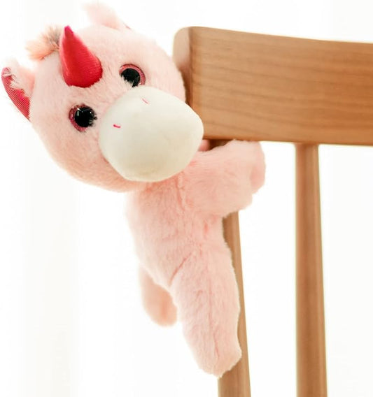 Unicorn Slap Bracelets Wrist Hugger Gift- Stuffed Animals Huggable Plush Toy for Kids and Teens, Toddler Bed and Stroller Toys, Pink,8.5"