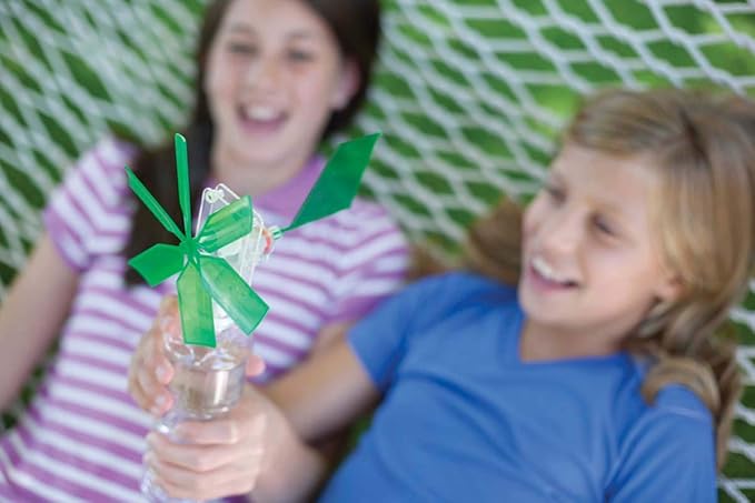 4M Toysmith, Green Science Windmill Generator Kit, DIY Science Kit With LED Lights, For Boys & Girls Ages 8+ (Packaging May Vary)