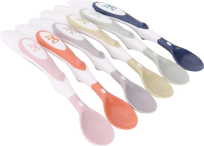 Mr. Pen- Baby Spoons, 6 Pack, Soft-Tip Silicone Baby Spoon, Silicone Spoons Baby, Spoon for Baby, Baby Spoons First Stage, Infant Feeding Spoons, Baby Food Spoons, Baby Feeding Spoon, Toddler Spoon