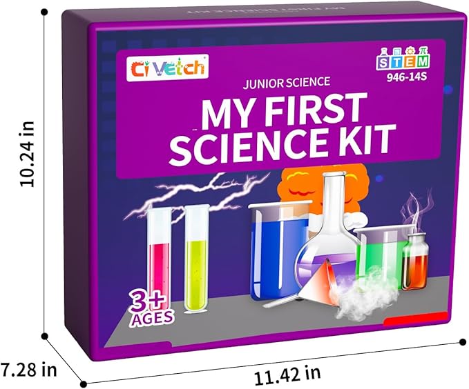 240+ Lab Experiments Science Kit for Kids 4-6-8-12, STEM Educational Scientific Toys for Boys Girls with Lab Coat Scientist Costume & Goggle, Chemistry Set Birthday for Kids Boys Girls