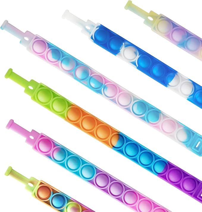 60 Pcs Pop Bracelet Bubble Fidget Sensory Toys for Party Favors, Hand Finger Wristband Bulk for Classroom Prizes, Easter Egg Basket Stuffers Goodie Bag Stuffers Christmas Valentine Gift for Kid