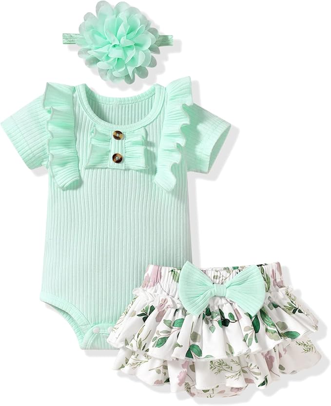 Aalizzwell Newborn Infant Baby Girls Summer Outfit
