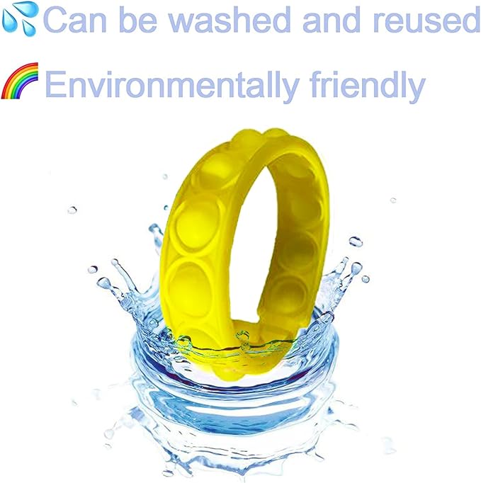 25PCS Push Pop Fidget Toy Fidget Bracelet, Durable and Adjustable, Multicolor Stress Relief Finger Press Bracelet for Kids and Adults ADHD ADD Autism