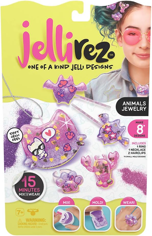 Animals Jewelry Pack - Quick & Easy DIY Resin Inspired Craft Activity Kit for Kids Ages 7 & Up, Multicolor (10878)