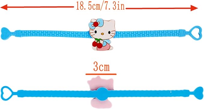 15pcs Cartoon Character Bracelets Wristband Bracelets for Birthday Party Supplies Favors Prize Rewards