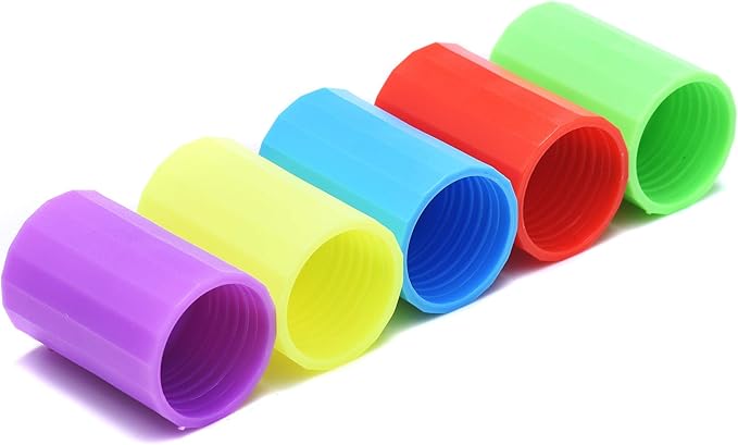25 Pieces Tornadoes in A Bottle, Plastic Tornado Bottle Connector Cyclone Tube Vortex Connector for Scientific Experiment, 5 Colors