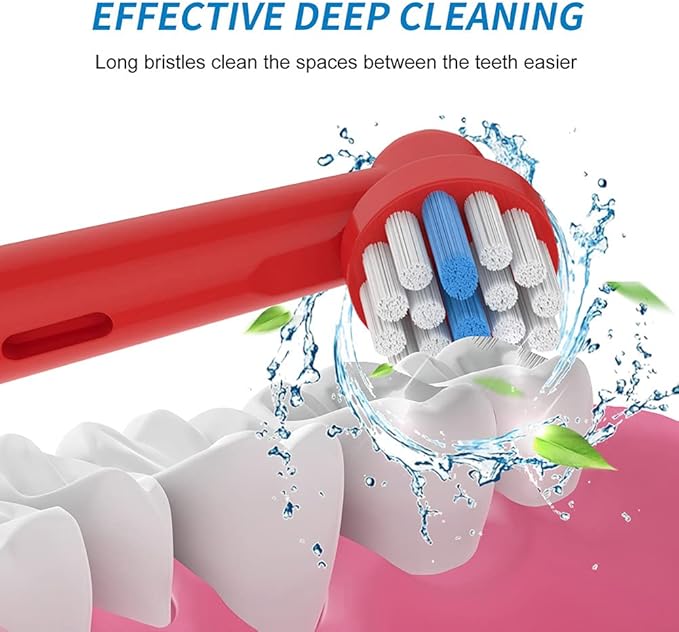 8pcs Kids Toothbrush Replacement Heads Compatible with Oral B Electric Toothbrush, Soft Bristles and Small Heads for Sensitive Teeth and Gum of The Kids