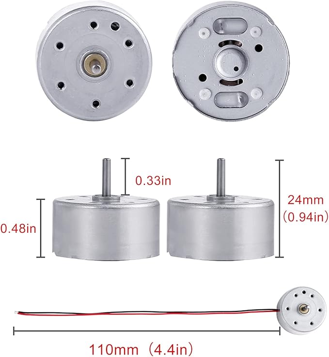 Sntieecr 6 Set Mini Generator Motors 3V-12V DC Motor, Wind Turbine Generator with Mini Fan Leaf and Plastic Motor Holder for DIY Educational Physics Experiment