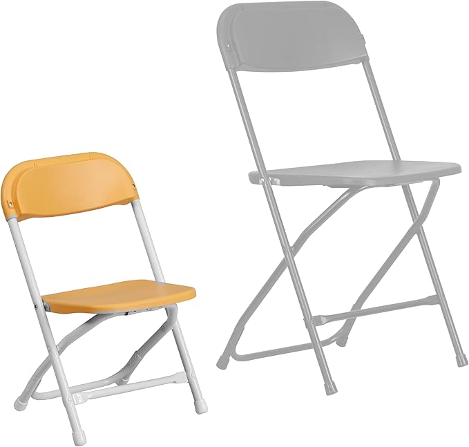 Flash Furniture 2 Pk. Kids Yellow Plastic Folding Chair