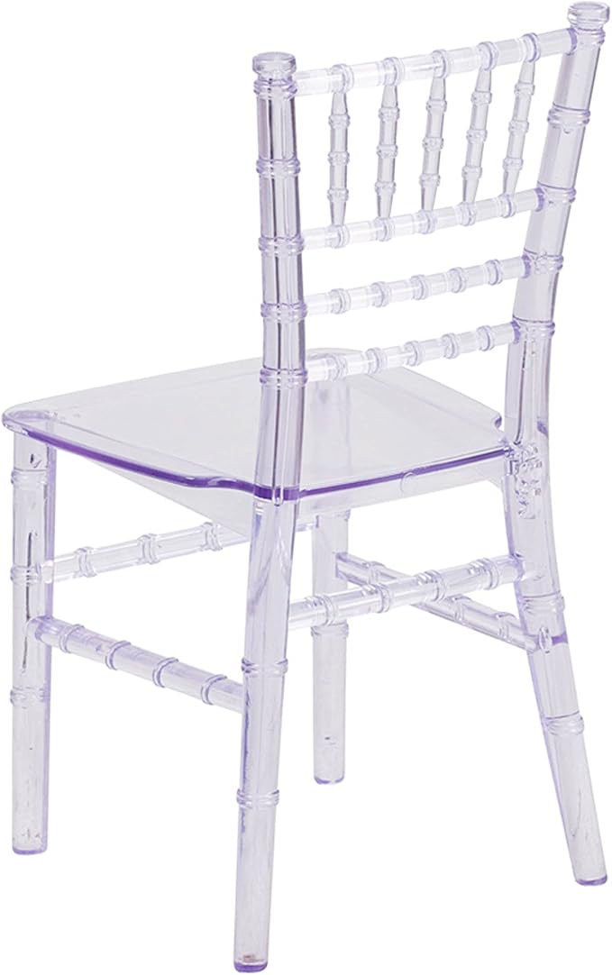 Flash Furniture HERCULES 10 Pack Childâ€™s Transparent Crystal Resin Party and Event Chiavari Chair for Commercial & Residential Use