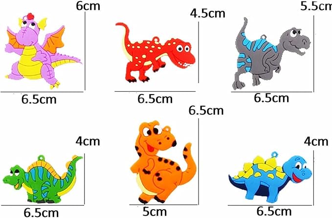 6pcs Cartoon Dragon Dinosaur Theme Party Slap Bracelets silicone Wristbands