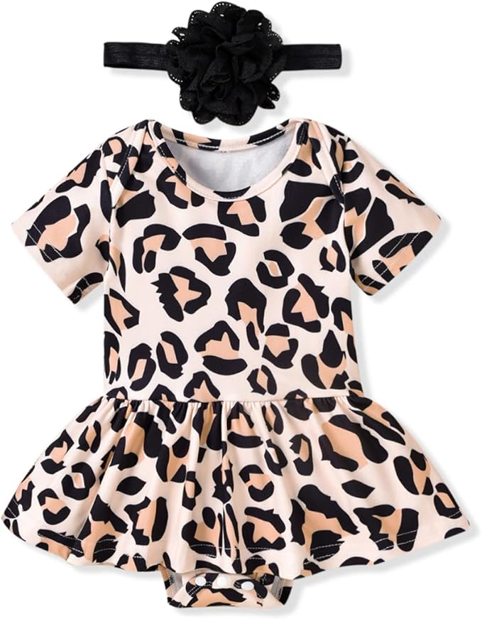 Aalizzwell Newborn Infant Baby Girls Bodysuit Dress