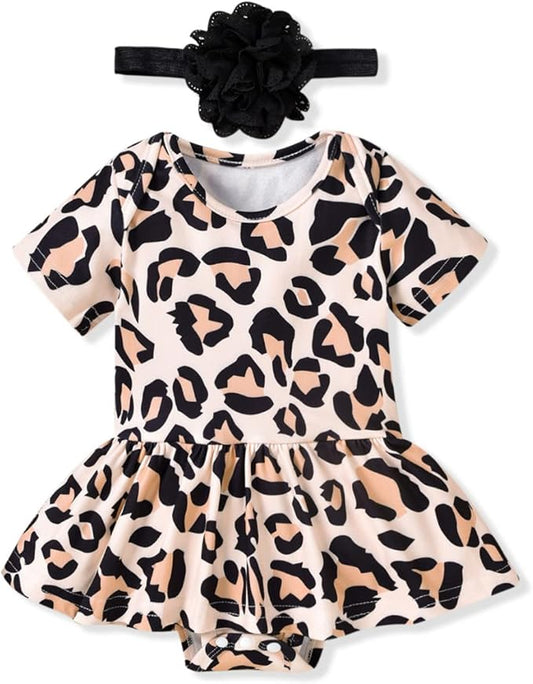 Aalizzwell Newborn Infant Baby Girls Bodysuit Dress