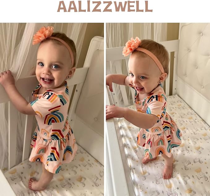 Aalizzwell Newborn Infant Baby Girls Bodysuit Dress