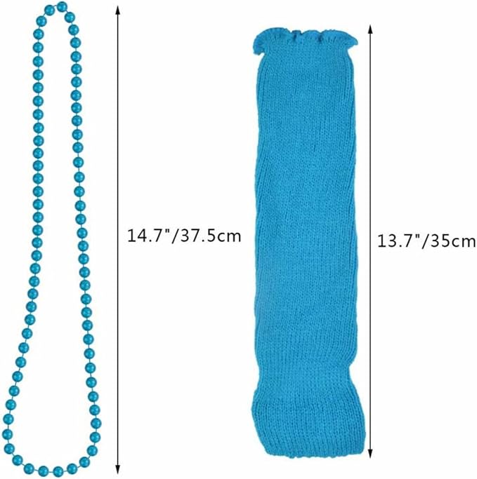 Kids 6 in 1 Costume Accessories 1970s 1980s Fancy Outfits and Dress for Cosplay Party Theme Party for Girl