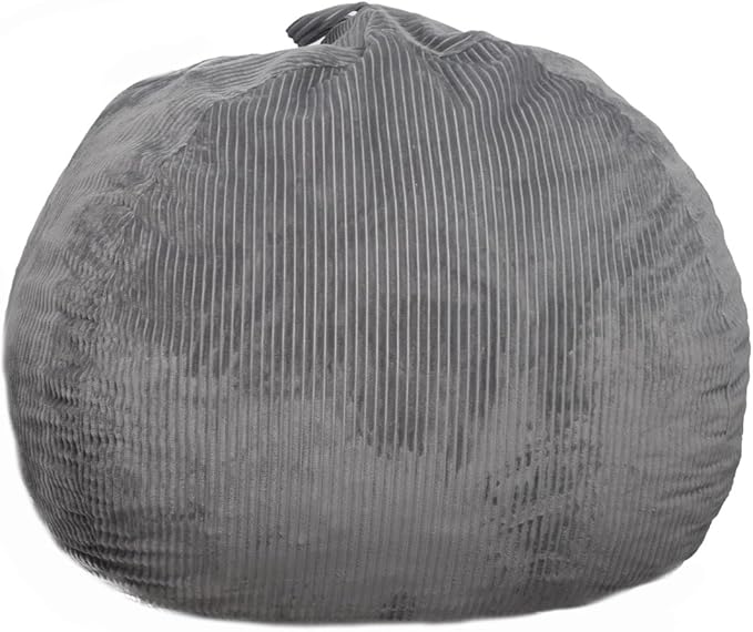 Bean Bag Chairs with Faux Rabbit Fur Cover, 3 ft Giant Memory Foam Bean Bag Chairs for Adults/Teens with Filling,Ultra Soft Faux Fur Fabric, Round Fluffy Sofa for Living Room Bedroom College Dorm