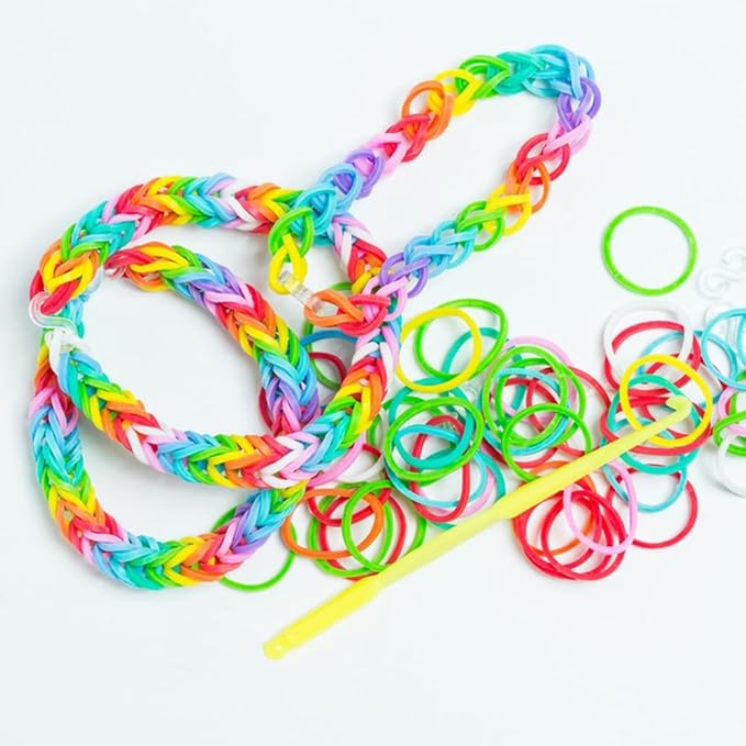 3000PCS Loom Rubber Bands Kit with 75 Clips,5 Hooks, Premium Bracelet Making Kit for Kids Weaving DIY Crafting Gift(Grey)