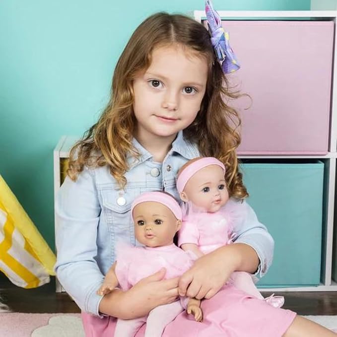 ADORA Baby Ballerina Collection, 13 Inch Baby Doll Set with Pink Dress, Headband, Shoes, Soft Vinyl, Powder Scent - Gift for Kids Ages 3 and Up - Clara