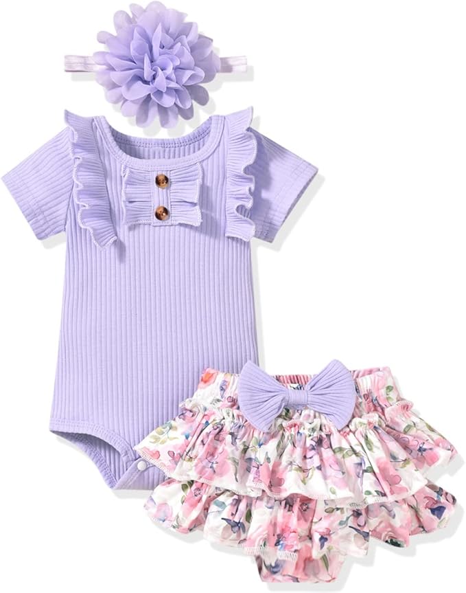 Aalizzwell Newborn Infant Baby Girls Summer Outfit